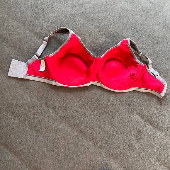 Freya Sonic Active Bra 32J Pink Gray Sports Bra Underwire Support Hot Crimson - Picture 5 of 6